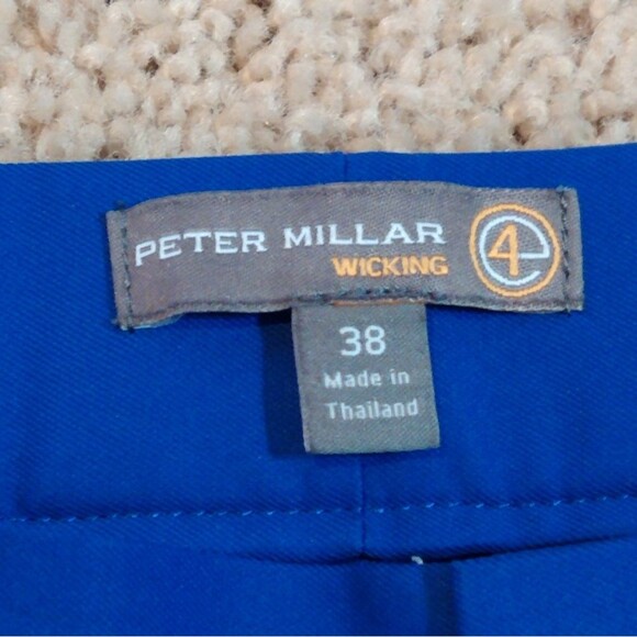 Peter Millar Crown Wicking Blue Golf Shorts Size 38 - Picture 4 of 5